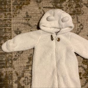 Gender neutral Sherpa hooded pram